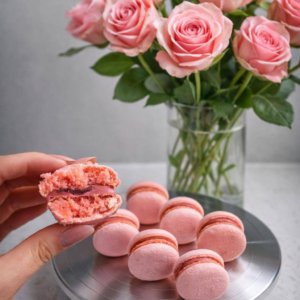 Strawberry Macarons